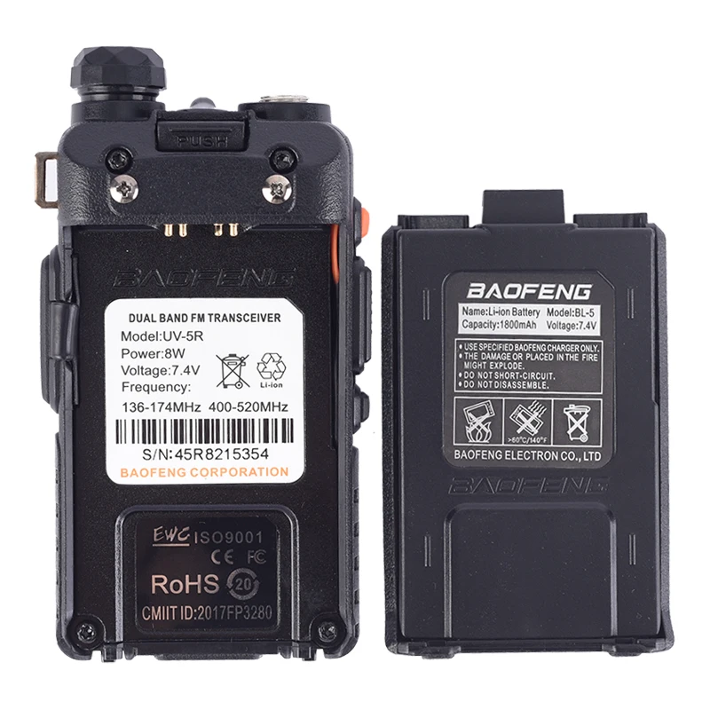 Рация Baofeng Real 8 Вт UV-5R Talkie UV 5R высокомощная Любительская CB радиостанция