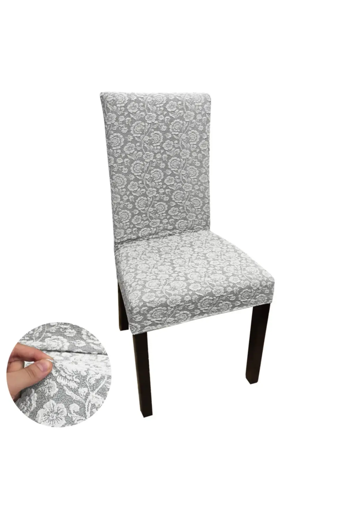 

Jacquard Lycra Flexible Tire Washable Chair Cover Case Polyester 35x49 White Armchair Salon Textile Home &