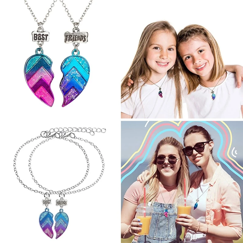 Подвеска BFF в виде сердца 2/4 шт |