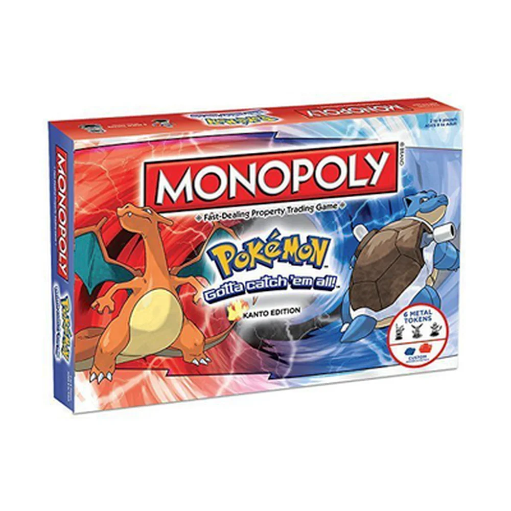 

Pokemon Cartoon Monopoly Collection Kanto Version Family Picnic Children Holiday Board Games Leisure Board Games English Version