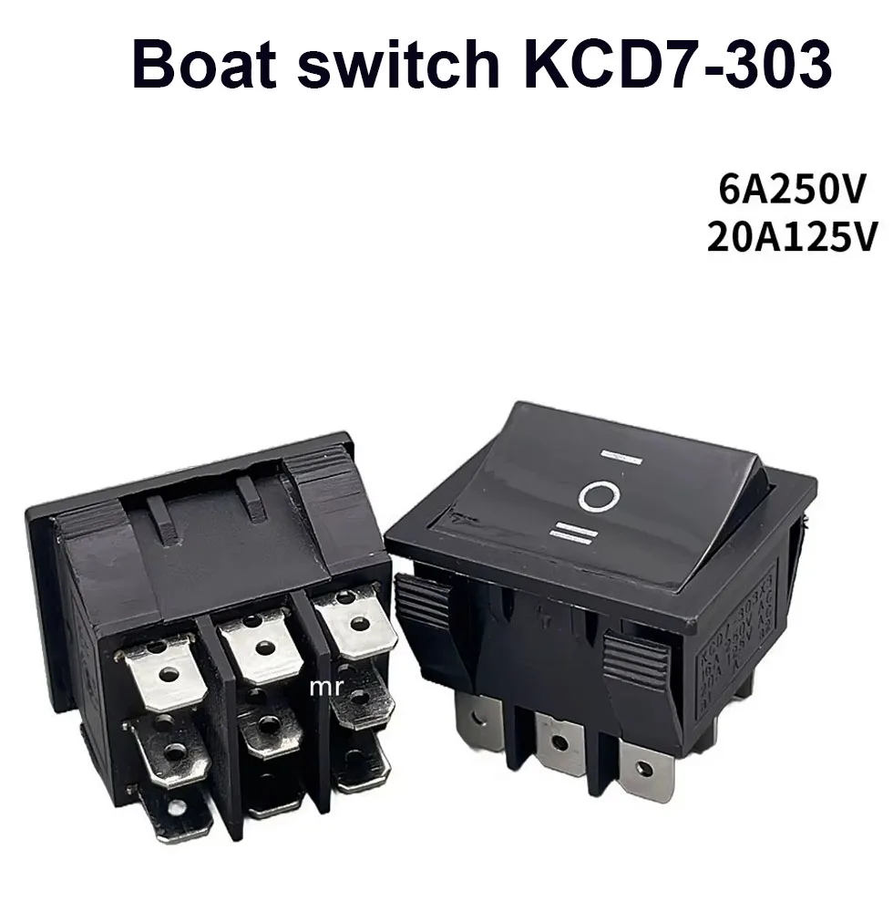 

Переключатель KCD7-303 черный пластик 9-контактный 16A250V/20A125V