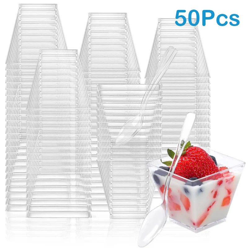 

Disposable Dessert Shooter Cups Party Small Dessert Cups Cups For Ice Mini Cups Pudding Dessert Cream Dessert Plastic For Fruit