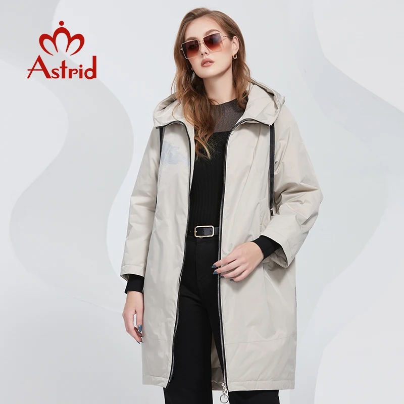 Astrid 2022 весенние женские парки больших размеров длинные бежевые стеганые пуховые