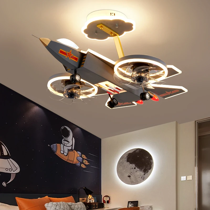 

Kidsbedroom decor led invisible Ceiling fan light lamp dining room Ceiling fans with lights remote control lamps for living room