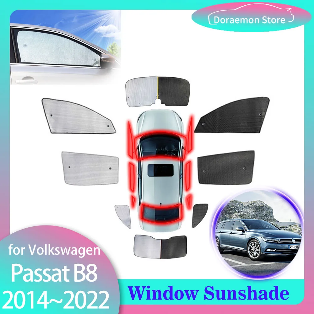 

Full Covers Sunshades for Volkswagen VW Passat B8 Variant GT R-Line 2014~2022 Car Window Visor Mat Windshield Curtain Accessorie