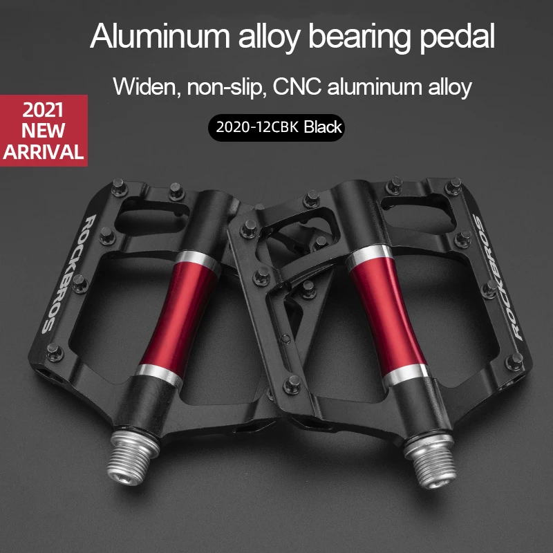 

ROCKBROS Flat Bike Pedals MTB Road High Strength Carbon Fiber Aluminum Alloy Non-slip Platform Bicycle Pedales Accessories Part