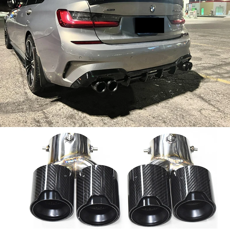 Наконечник Выхлопной Трубы из углеродного волокна для BMW G23 M440i G20 G21 M340i G42 M240i 2021 2022