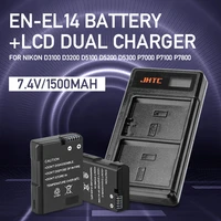 1500mah en el14a en el14 en el14 el14a battery pack lcd dual charger for nikon d5200 d3100 d3200 d5100 d5300 p7000 p7100 p7800