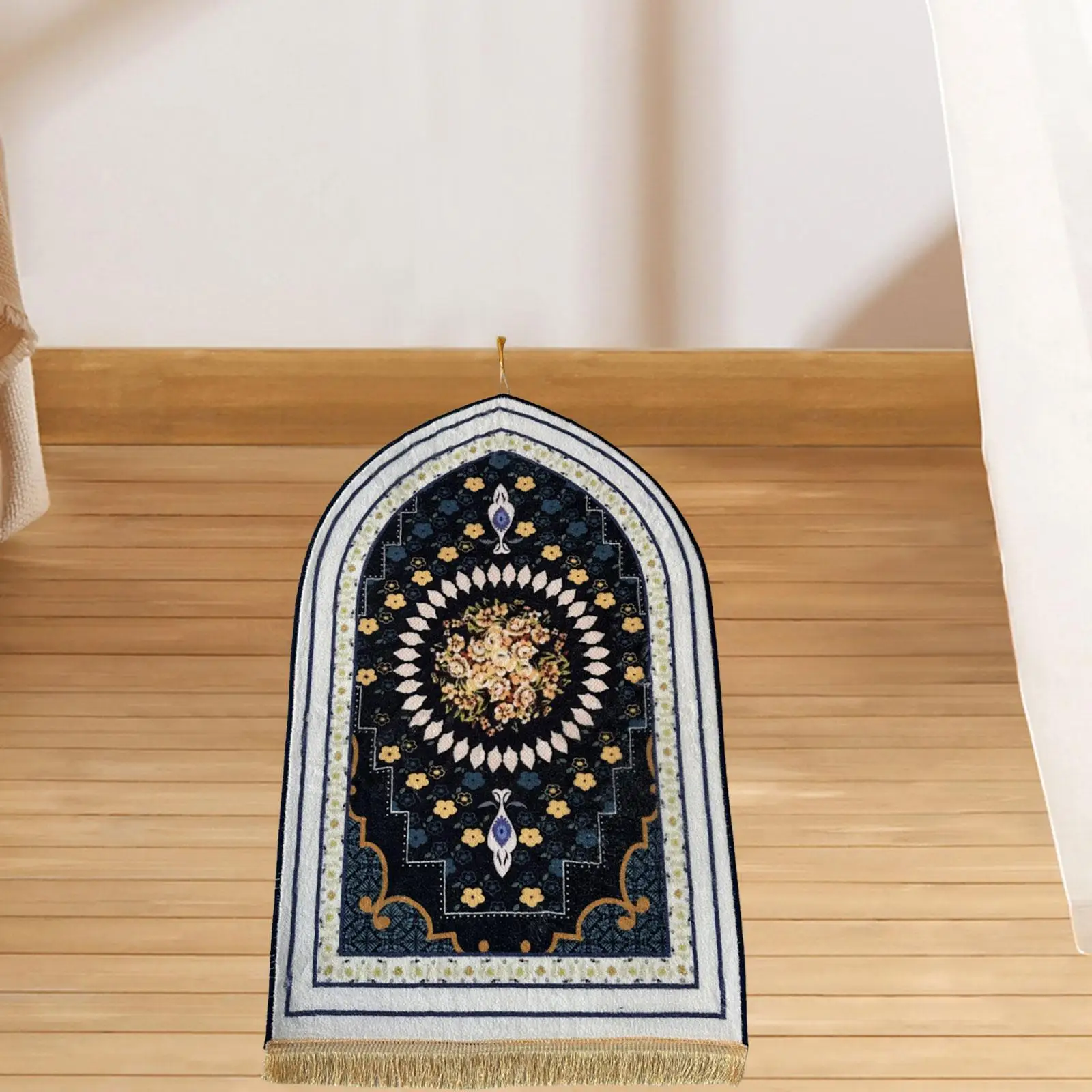 

Молитвенный коврик 70 см x 110 см с кисточкой, Дорожный Коврик для путешествий, спальни, гостиной, для мужчин и женщин