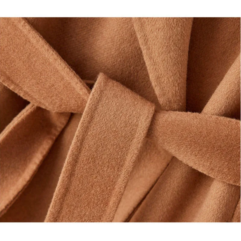 100% двустороннее кашемировое ветровка женское пальто модное шерстяное с длинным