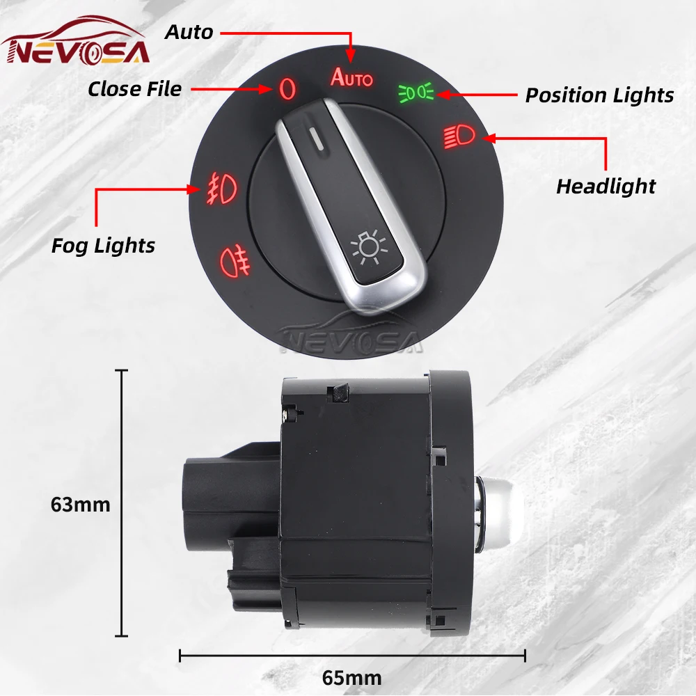 

Автоматический сенсорный переключатель фар для VW Golf 5 6 MK5 MK6 Passat B6 Tiguan Amarok для SEAT ALHAMBRA, переключатель управления противотуманными фарами