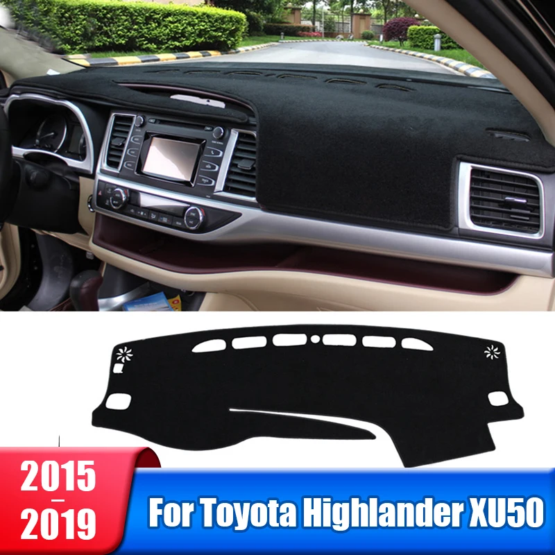 

Car Dashboard Sun Shade Cover Mat Non-slip Pad Carpet For Toyota Highlander XU50 Kluger 2015 2016 2017 2018 2019 Accessories