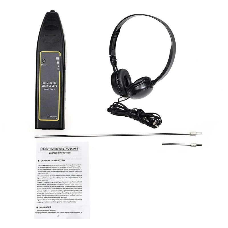 

EM410 Electronic Stethoscope Car Noise Finder Diagnostic Listening Device Machine Noise Detector For Automotive