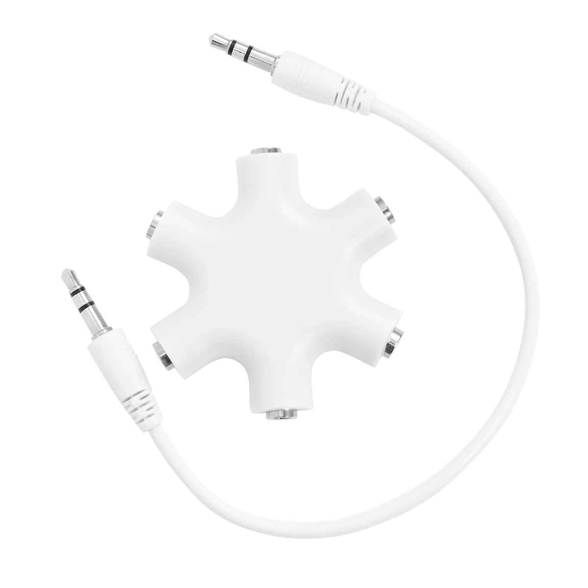 

1Pc Headphone Splitter Utility Portative Snowflake Design Splitter for Earphones