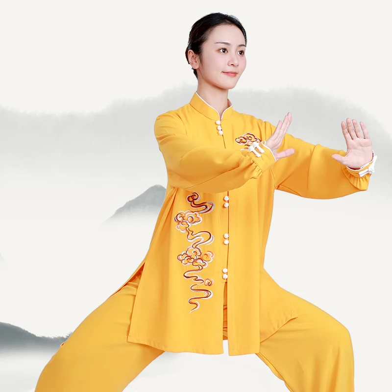 Kung Fu Tai Chi Clothing Martial Arts Clothes Taijiquan Wushu Uniform Wing Chun Embroidery Breathable 2022 New Style