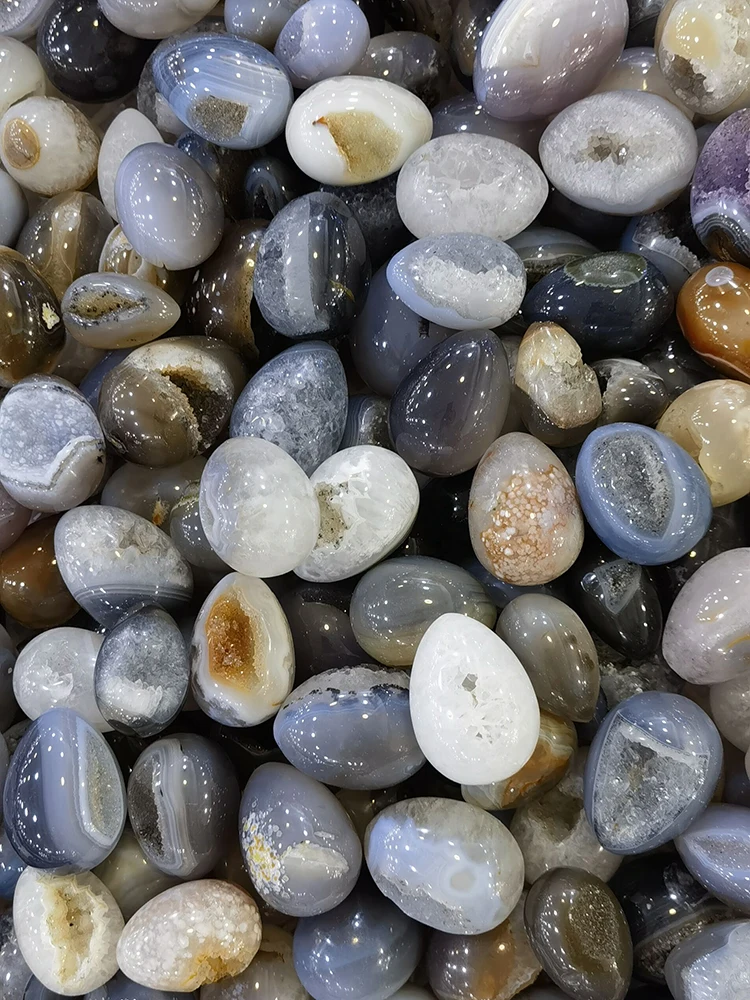 

Wholesale Druzy Agate Cluster Geode Egg Natural Healing Crystal Polished Stone Home Witchcraft Altar Gem Room Spiritual Decor