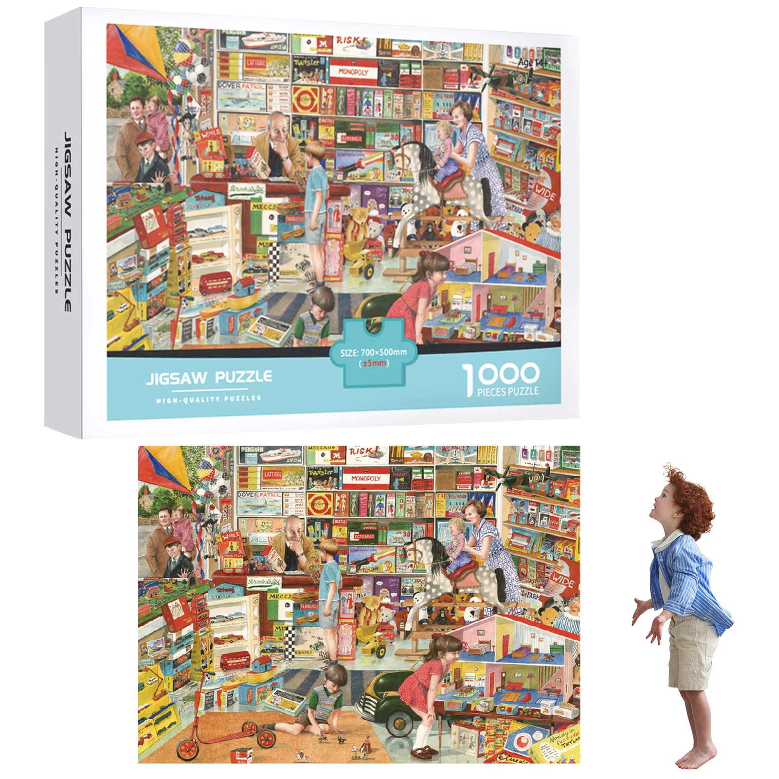 

1000 Pieces Toy Store Jigsaw Beautiful And Colorful Decompression Puzzle Toy Sturdy And Durable Glare-Free Home Activity Puzzle