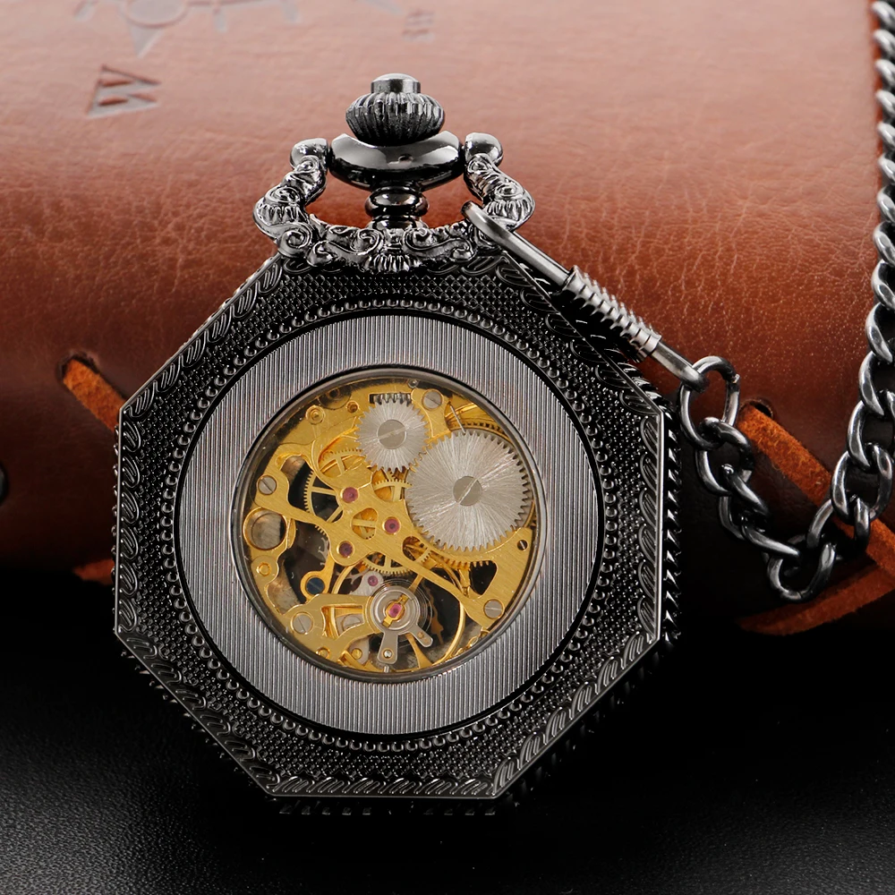 Cat Head Irregular Design Mechanical Pocket Watch High Quality Unisex Necklace Pendant Jewelry Gifts for Men and Women PJX1270
