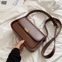 small shoulder crossbody messenger sling bags for women 2022 fashion solid color trendy simple luxury brand designer handbags pu