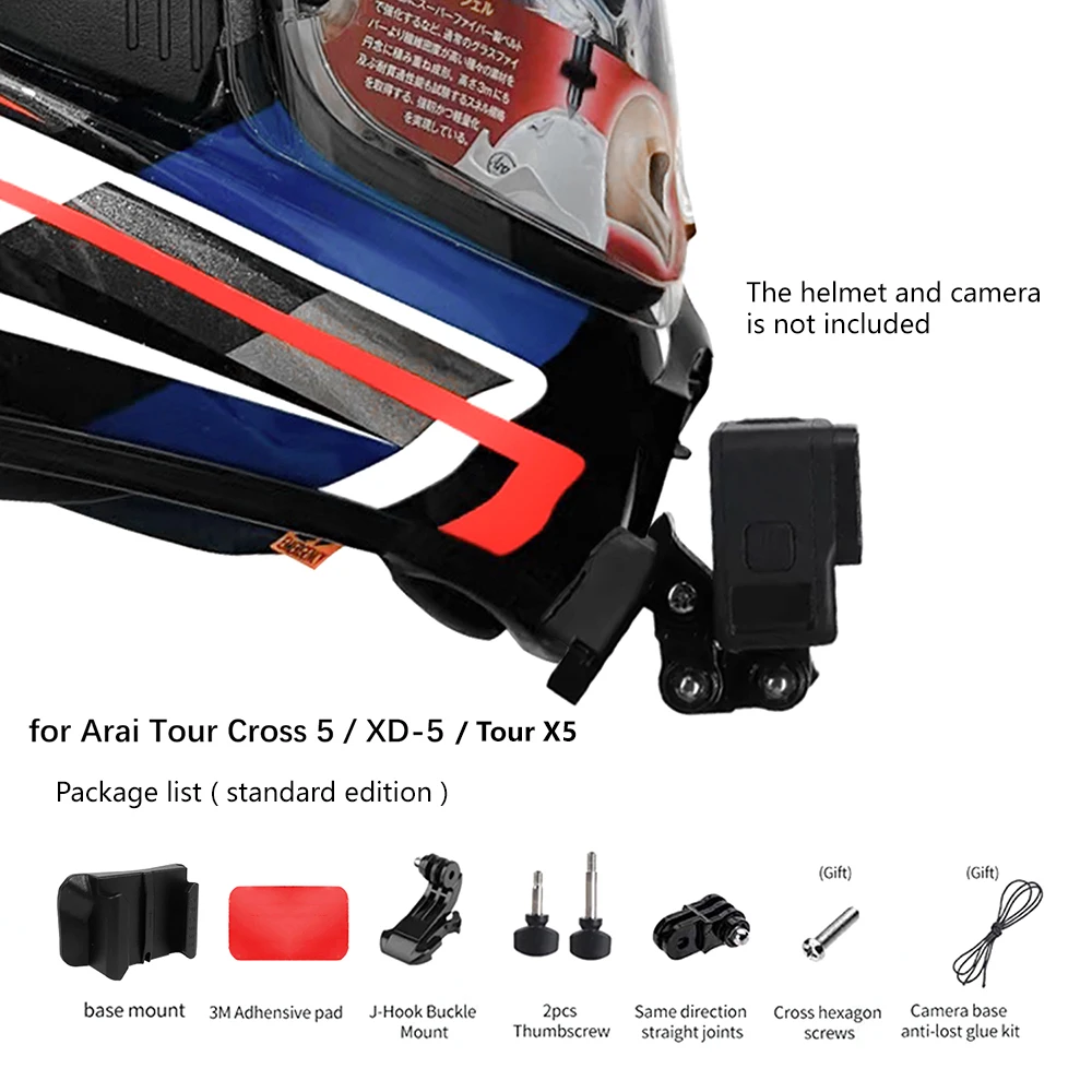 Фото Для Arai Tour Cross 5 XD-5 Tour X5 изготовленное на заказ алюминиевое крепление для подбородка шлема для GoPro 13 12 11 10 Insta360 X4 AcePro2 DJI Action 5Pro 4 №5