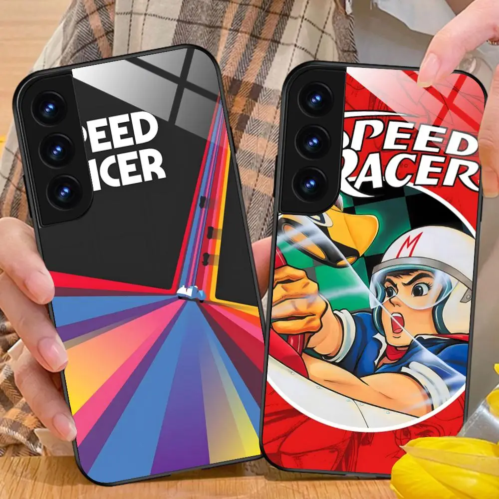 Фото Чехол для телефона Speed Racer для Samsung Galaxy S26 S25 S24 S23 S22 S21 S20 Note20 Plus FE Ultra, защитный стеклянный чехол №4