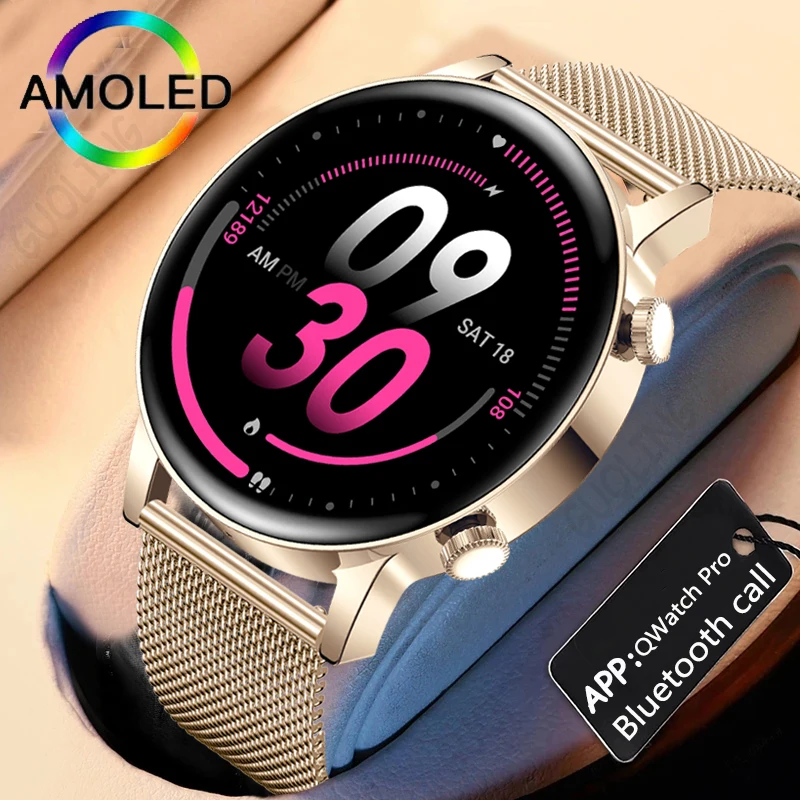 

Женские Смарт-часы с экраном AMOLED 2022 дюйма, HD 1,3*360, Bluetooth