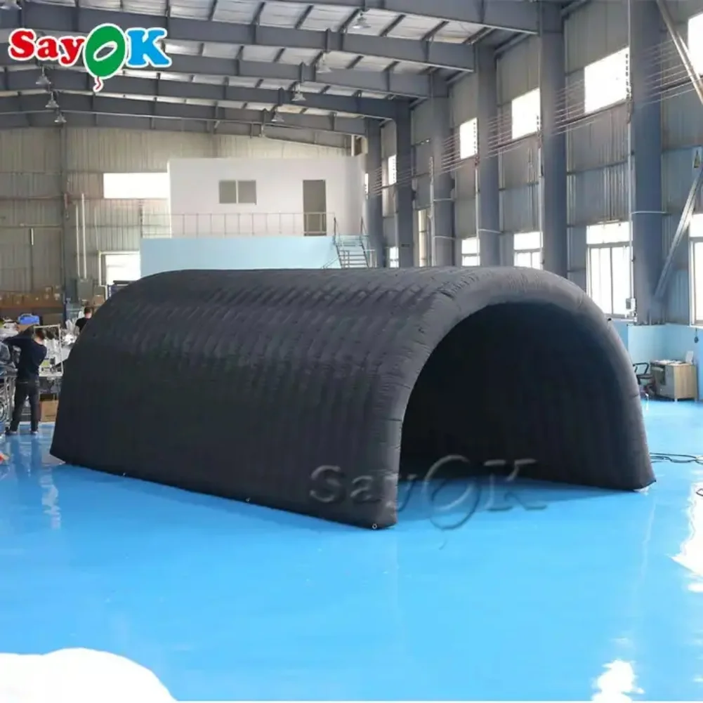 

SAYOK 7.3m Giant Inflatable Tunnel Entrance Tent Inflatable Tunnel for Sports Party Event Wedding Exhibition Promotion Black