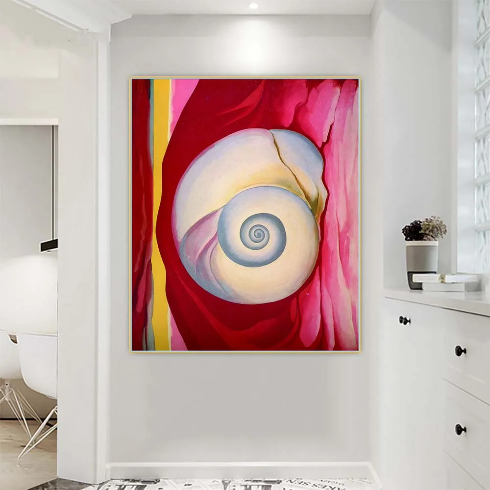 

Georgia O‘Keeffe " Shell " Canvas Art Oil Painting Aesthetics Artwork Print Picture Decor Home Living Room Decoration