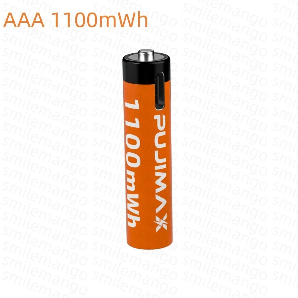 Фото Литиевые аккумуляторы AA&AAA 1.5V, 3400мВтч/1100мВтч, с зарядкой через Type-C, перезаряжаемые до 1500 раз, для будильников №4