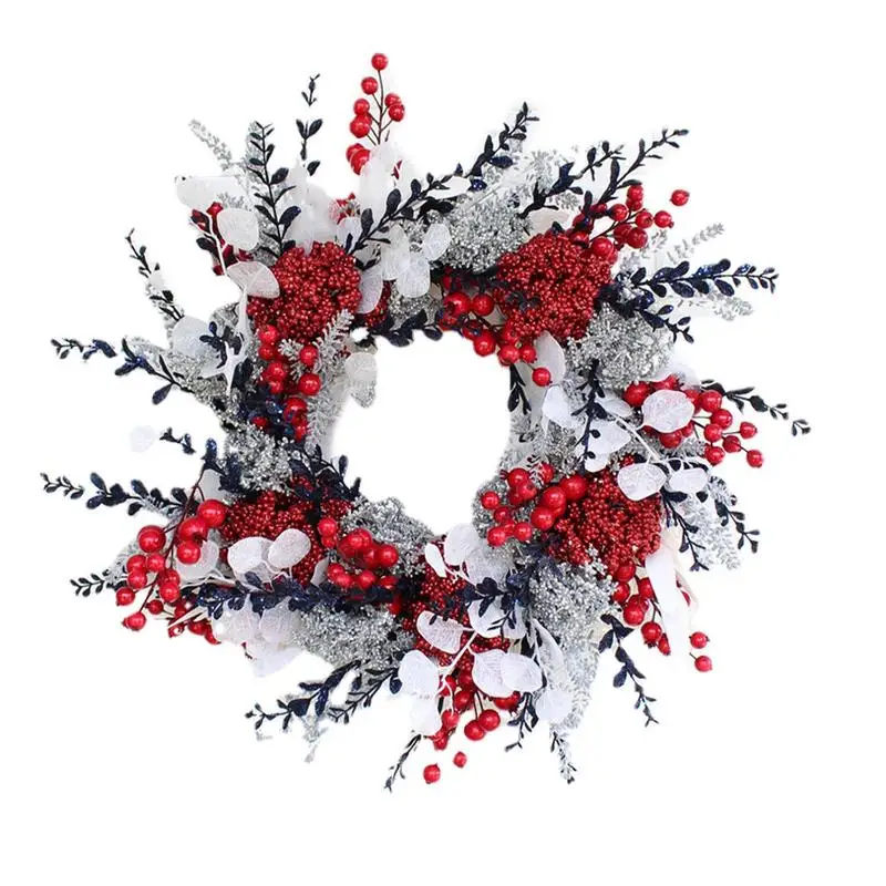 

Christmas Wreath for Front Door | Christmas Simulation Berry Wreath | Handcrafted PreLit Christmas Wreath for Home Decoration An