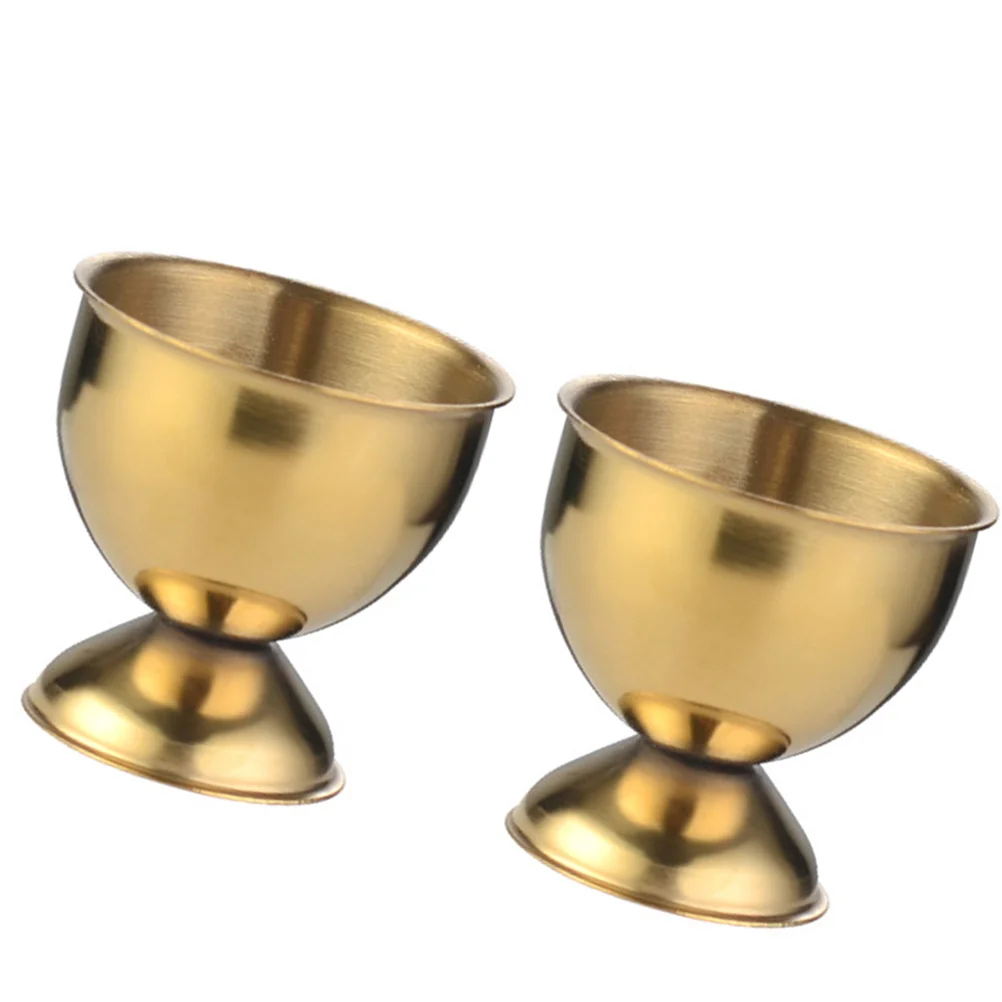 

2pcs Egg Stainless Steel Holder Boiled Egg Stand Boiled Egg Cups Egg Display Stand Breakfast Egg Cup Boiled Egg Serving Holder