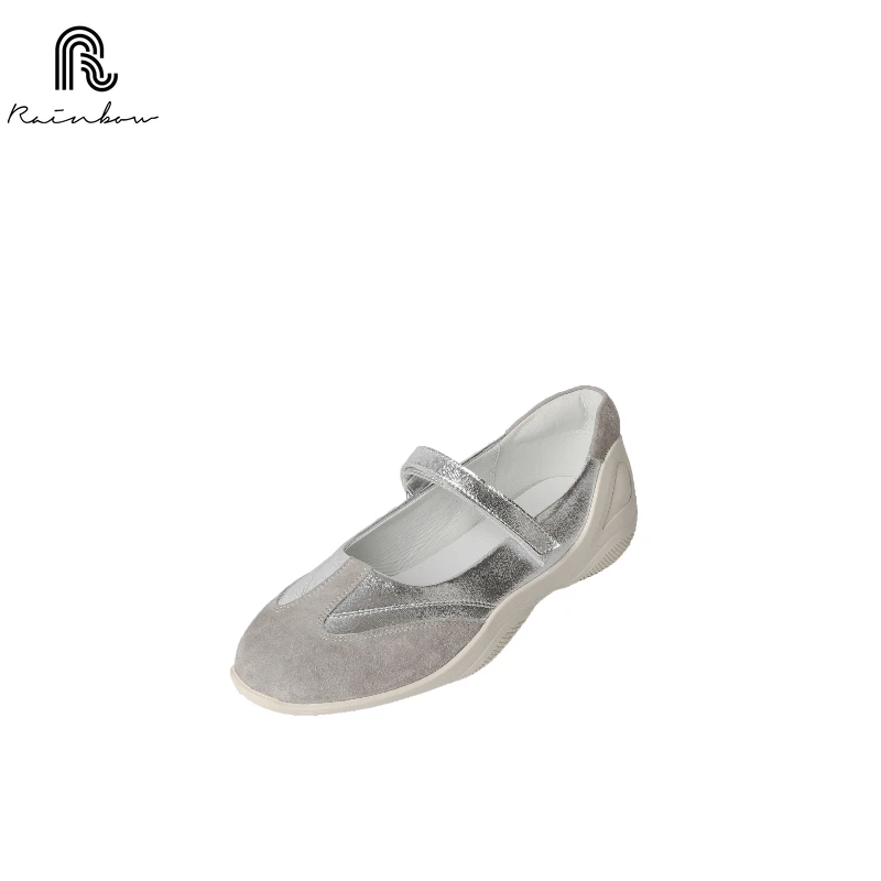 RAINBOW 33-40 женская удобная мягкая балетная обувь из натуральной кожи