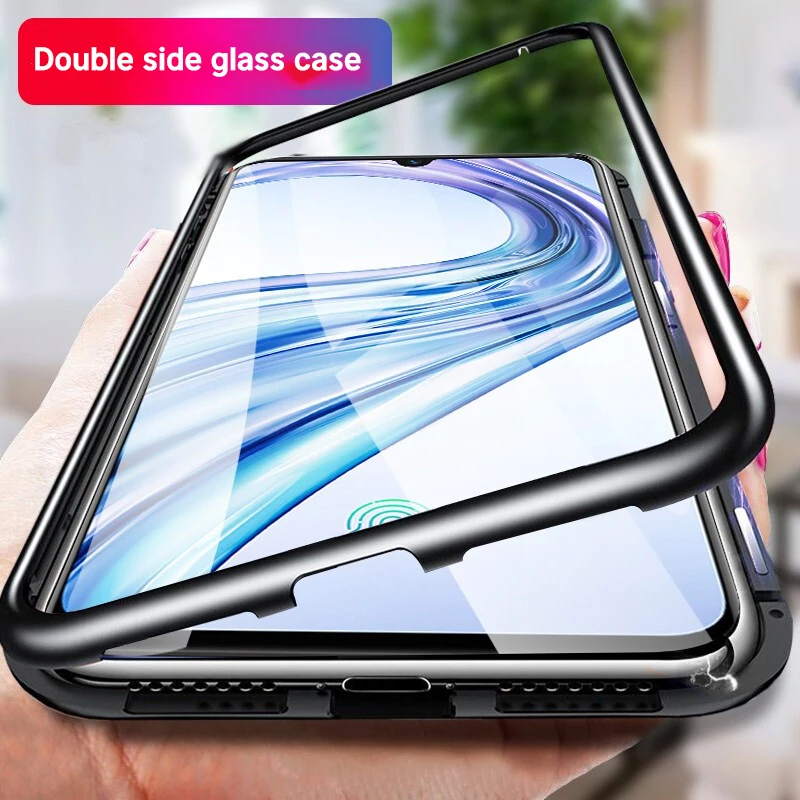 

Двухсторонний стеклянный чехол для Samsung Galaxy S23 S22 S21 S20 Note 20 Plus Ultra Note 20 Ultra Fundas, Магнитный защитный чехол