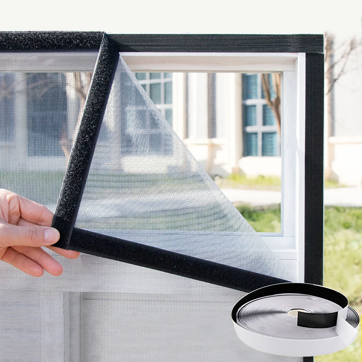 

Anti-mosquito screen window screen net home simple window self-adhesive custom invisible curtain mosquito nets for window