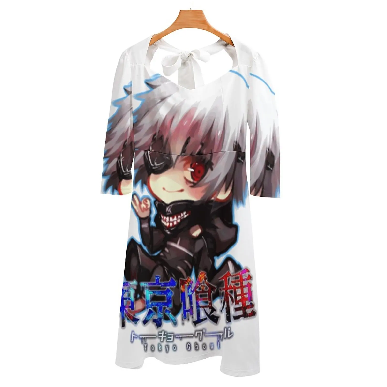

Kaneki Ken Back Lacing Backless Dress Square Neck Dress Sweet Elegant Dress Kaneki Ken Tokyo Ghoul Kaneki Ken Tokyo Ghoul Anime