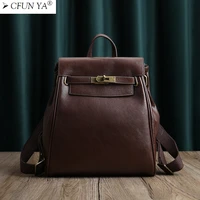 CFUN YA Luxury Womens Bag Backpack Designer Genuine Leather Shoulder Bag Back Brand Female Casual Handbag College Bagpack Sac
