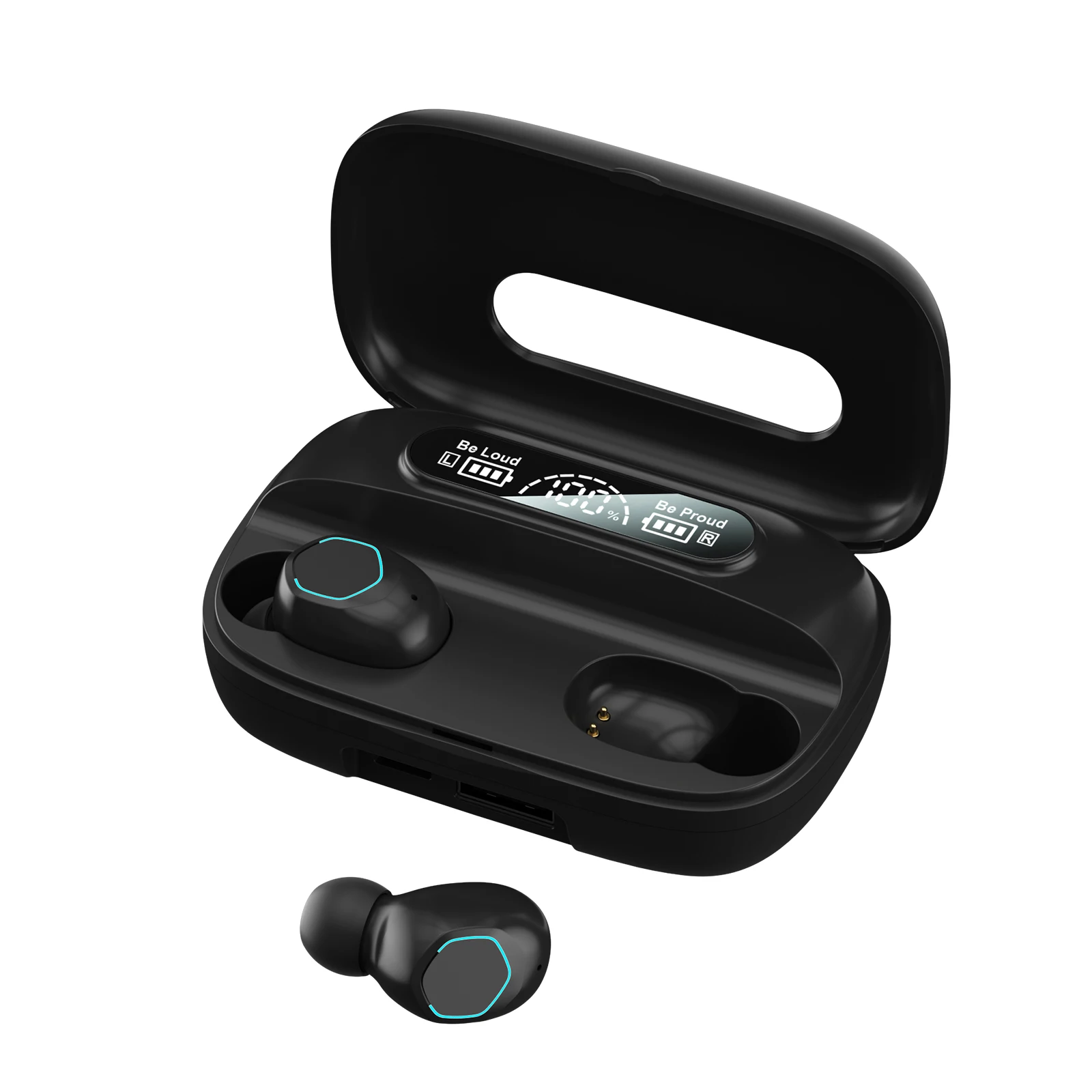 

M9Newest Wireless Bluetooth 5.0 Earphone TWS Headphone HIFI Mini In-ear Sport Running Headset Support iOS/Android Phones HD Call