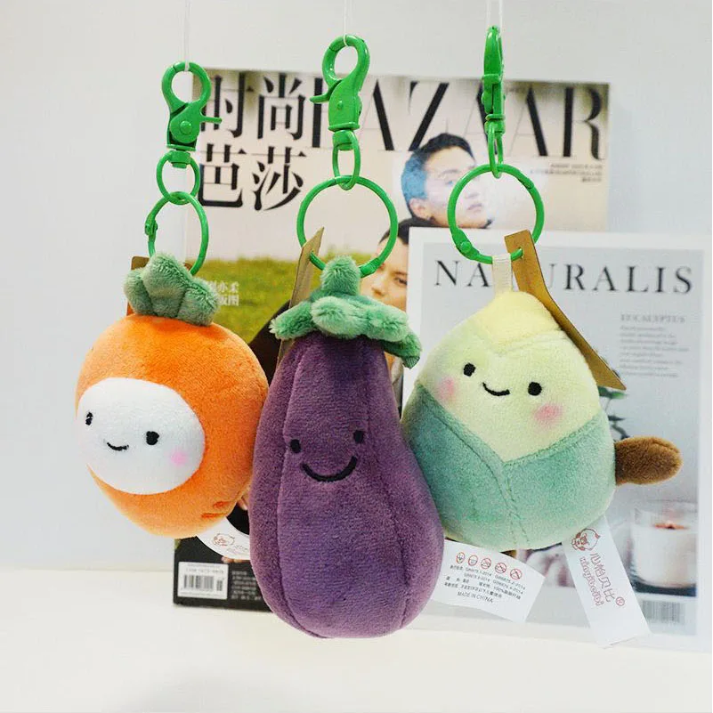 

Новинка 2022, плюшевая кукла с овощей и едой, креативная плюшевая подвеска в виде рюкзака с редисом, морковкой, брелок, женская сумка, аксессуары, подарок