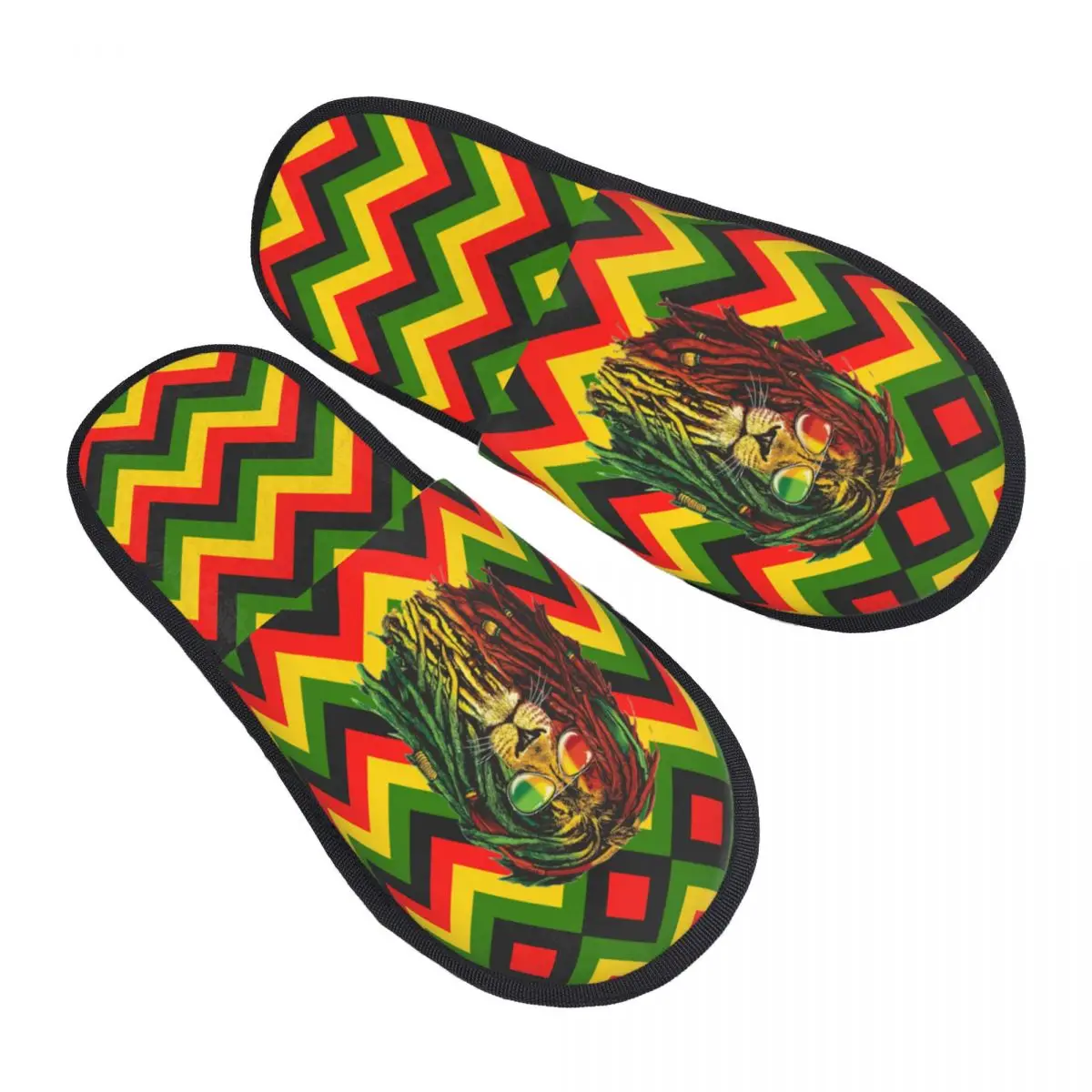 

Зимние тапочки Rasta Dreadlock Lion Of juah домашние меховые хлопковые сланцы тапочки Jamaica Reggae Rastafari уютные противоскользящие