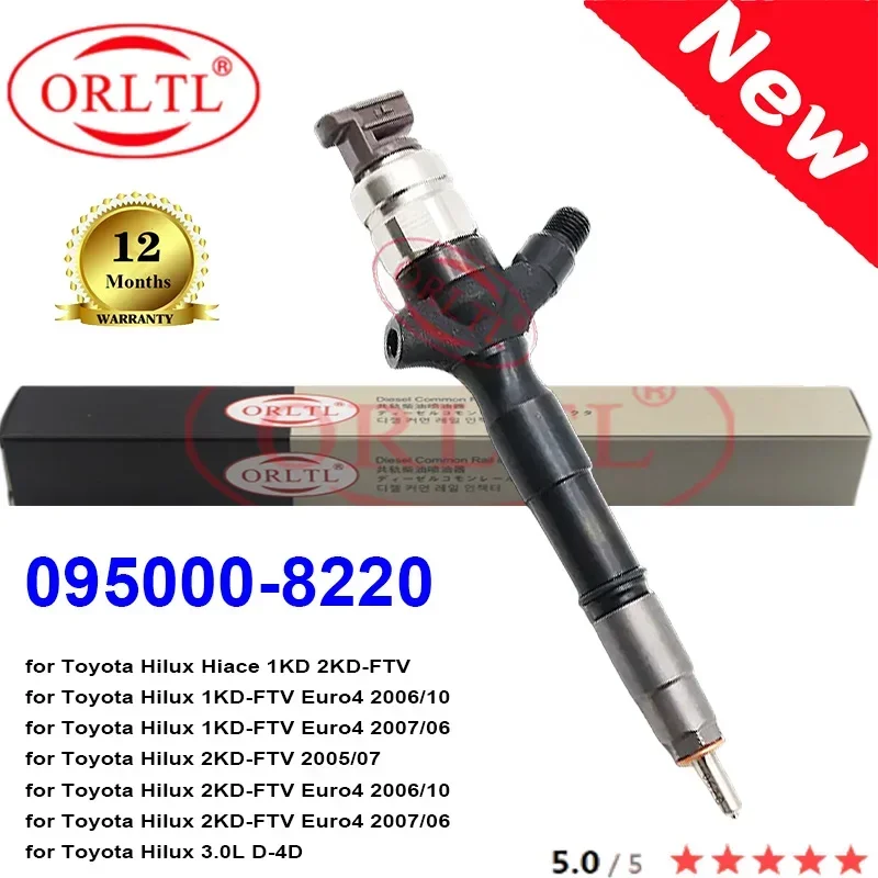 НОВЫЙ Дизель 095000 -8220 Оригинальная топливная форсунка -8222 -8223 9709500 -822 8220 для Toyota Hilux