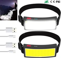 led headlamp cob led headlight built in battery flashlight usb rechargeable head lamp torch for outdoor running fishing camping