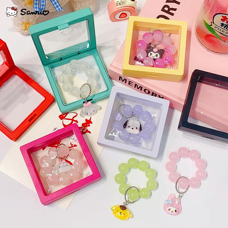 

Creative Sanrio Mini Fingertip Toy Kawaii Cinnamoroll Pachacco Crystal Beaded Jewelry Women Ornaments Decorative Toy Gift 2023