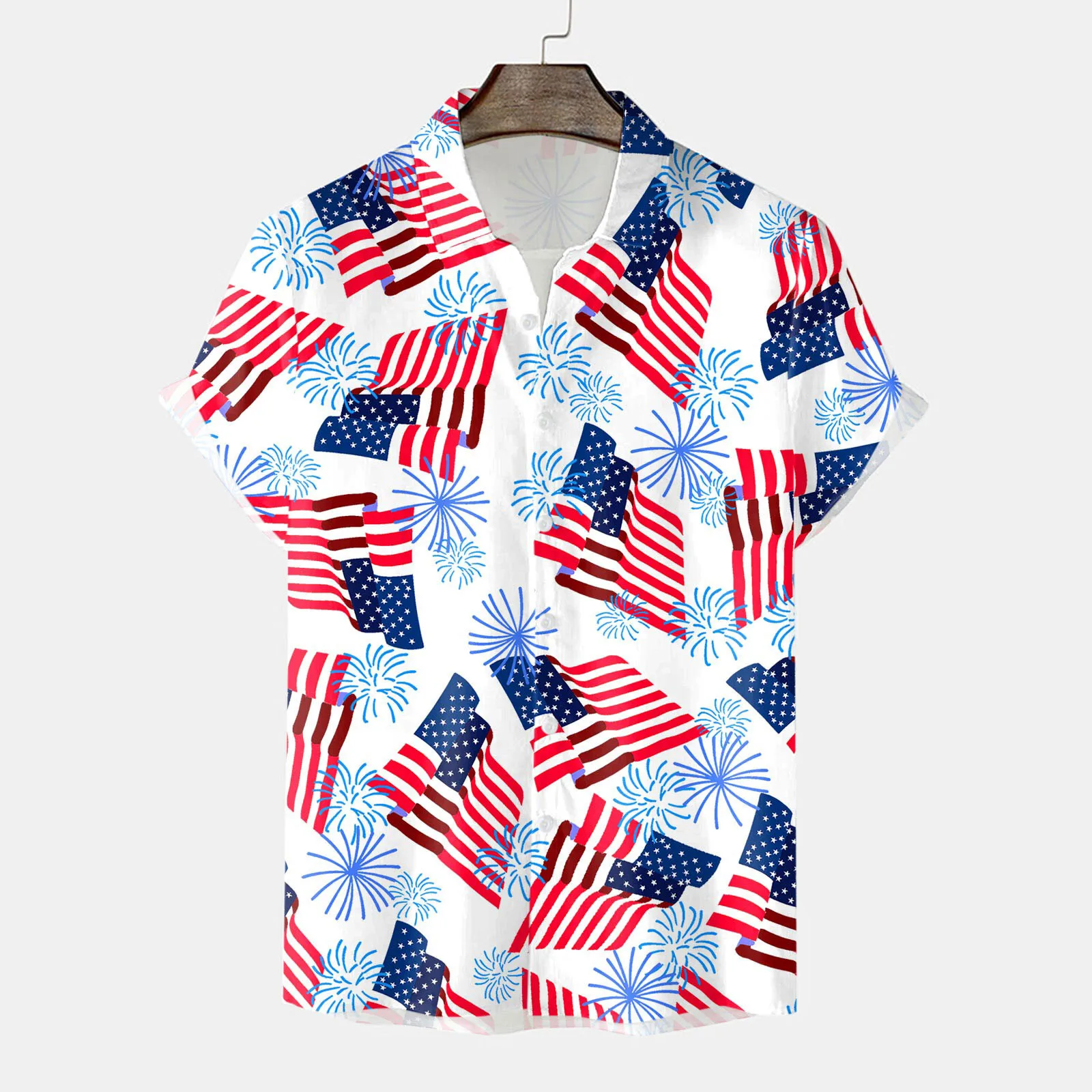 

Патриотические рубашки Cardiagn с американским флагом, мужские рубашки для Дня независимости, мужская рубашка с коротким рукавом, мужская рубашка, праздничные Блузы
