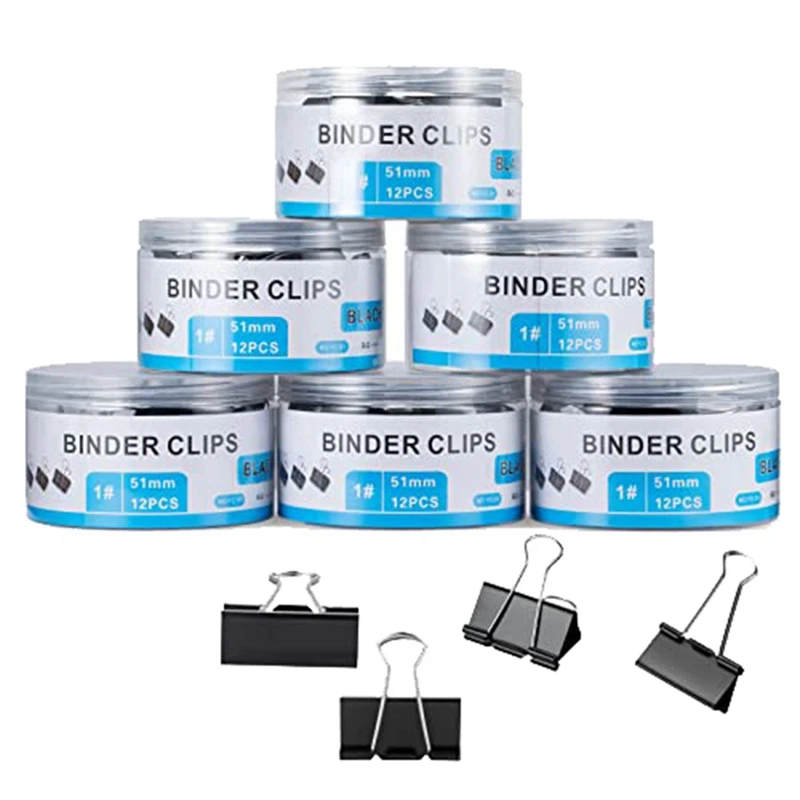 72 шт. очень большие зажимы для бумаг 2 дюйма