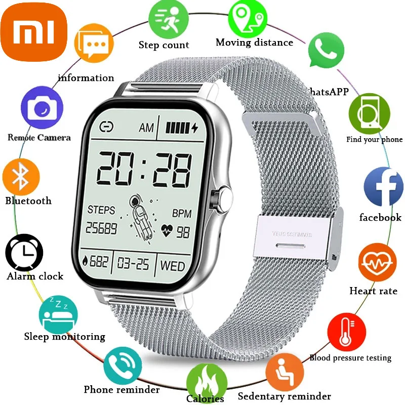 

xiaomi Fashion Smart Watch Women Bluetooth Call Waterproof Mens Smartwatch Fitness Tracker Ladies Watches For IOS Android Phone