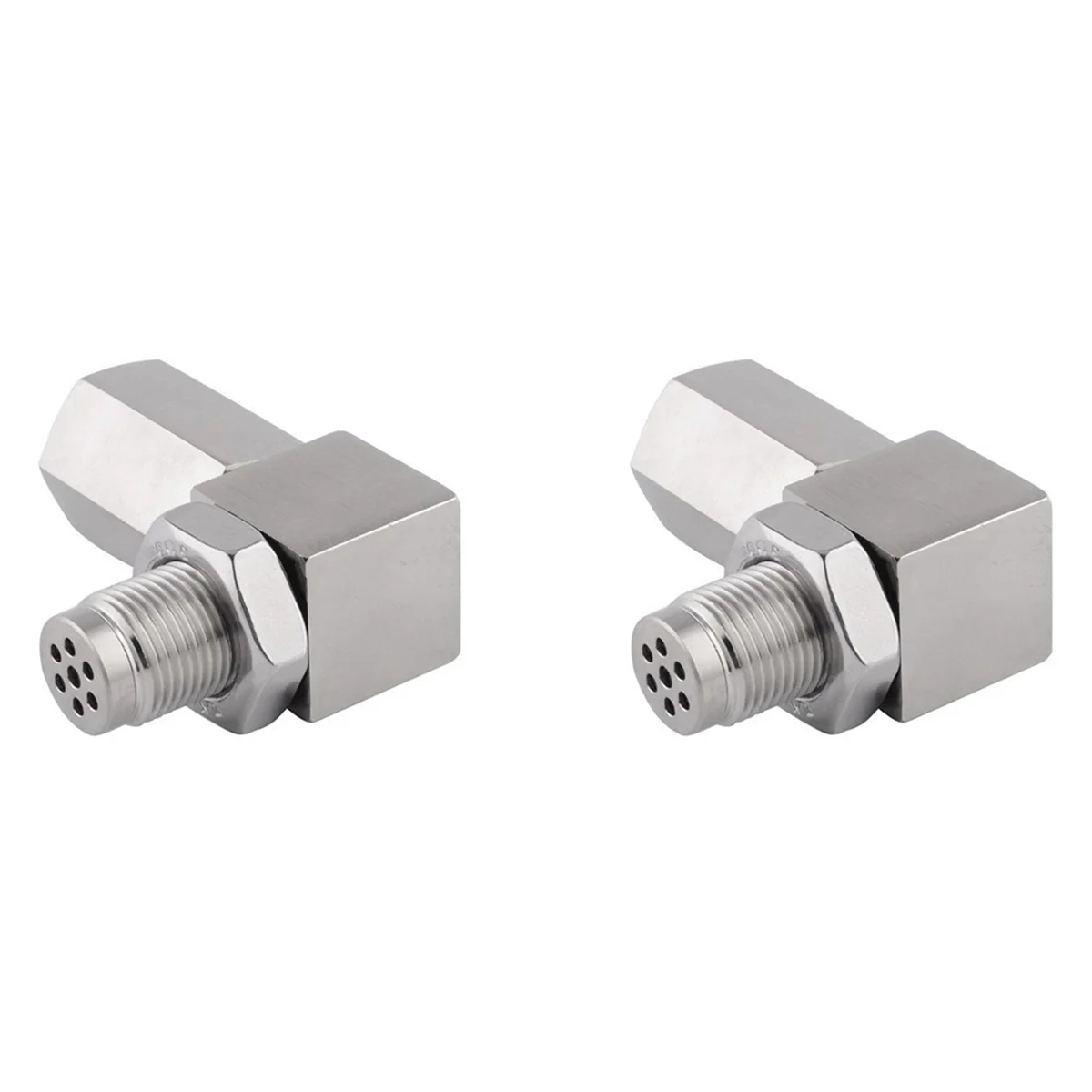

2X Universal O2 Oxygen Sensor Adapter 90° Degree 02 Bung Extension Catalytic Extender Spacer M18X1.5 Fix Check Engine