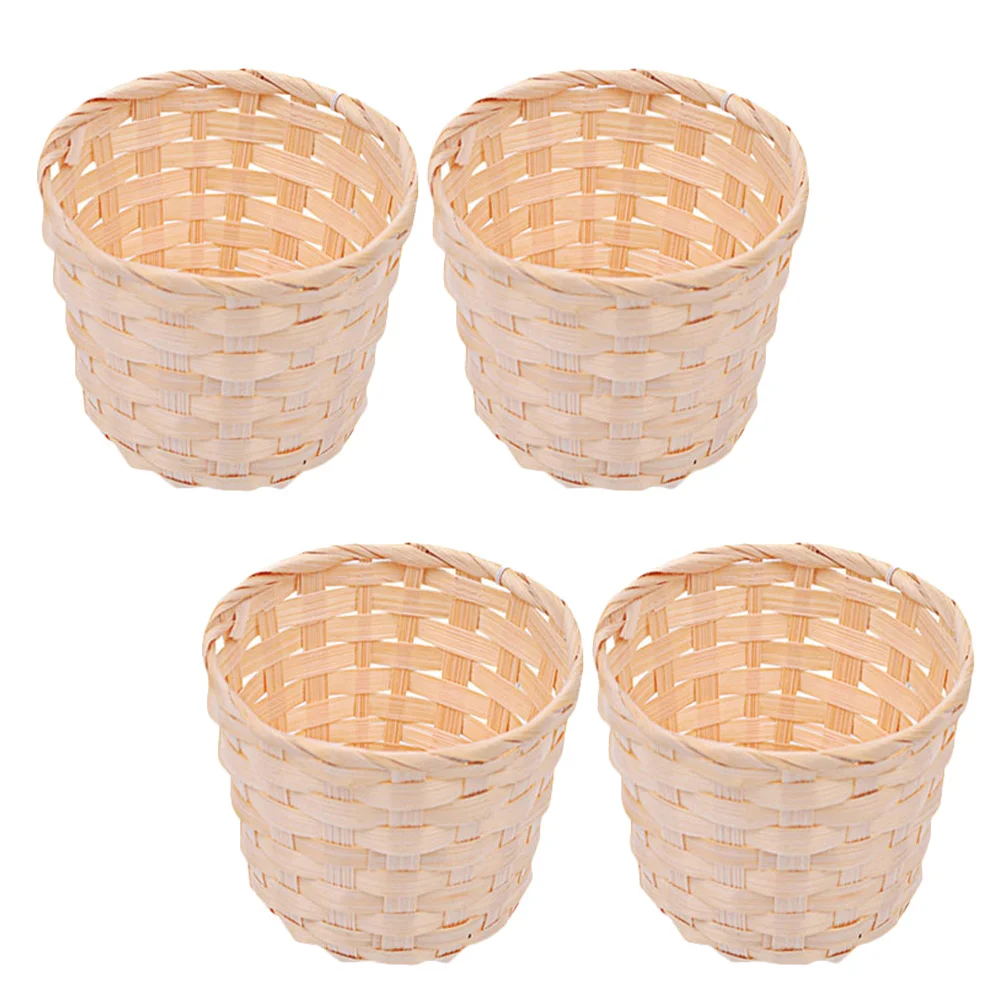 

4pcs Desktop Baskets Woven Storage Baskets Baskets Multifunctional Baskets for Garden Home