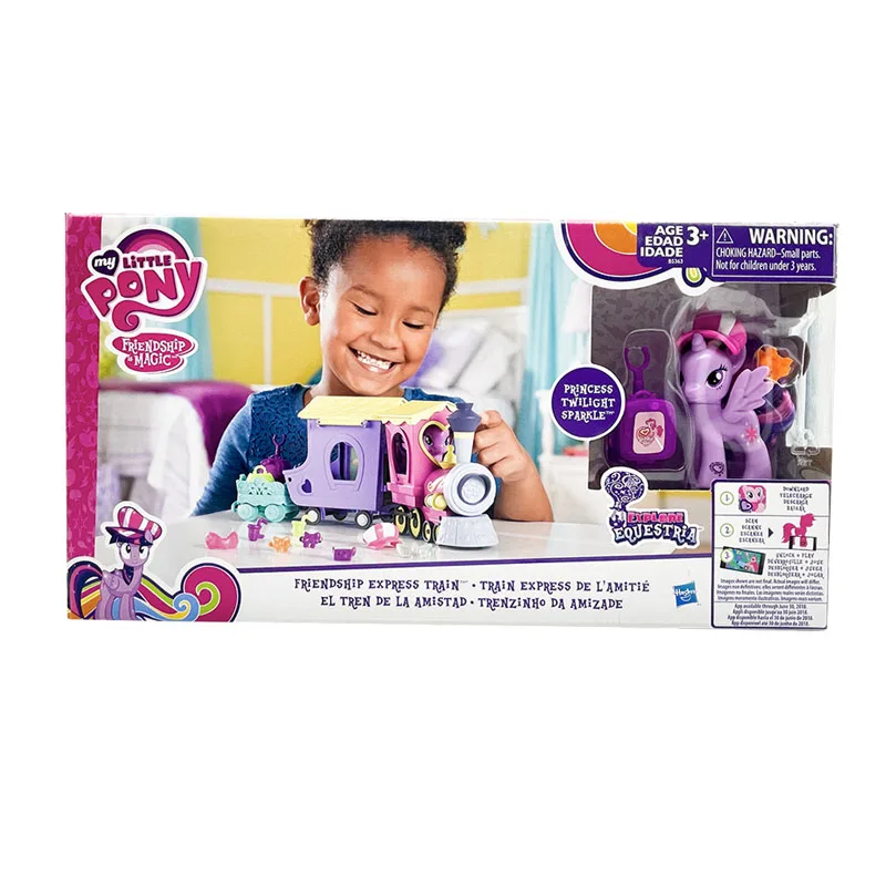 

Hasbro My Little Pony Friendship Express Train Princess Twilight Sparkle Model Anime Figures Favorites Collect Ornaments