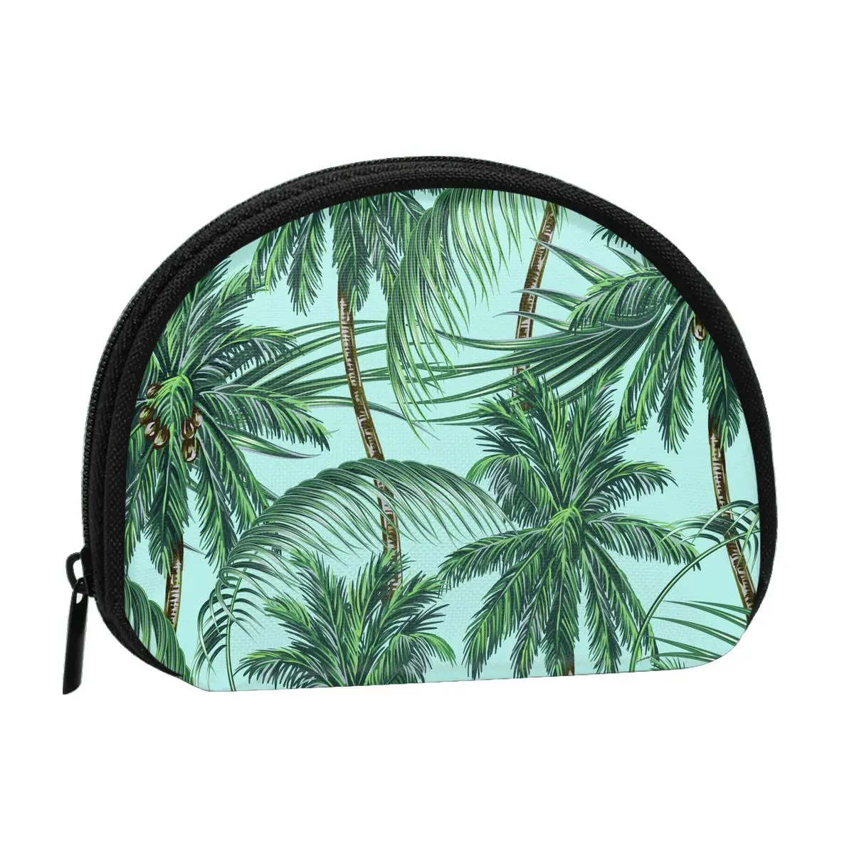 

Palm Trees 3D Printing Coin Purse Ladies Shopping Portable Silver Coin Bag Travel Mini Credit Card ID Card Bag Gift