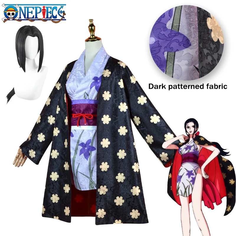 

Anime Nico Robin Cosplay Wano Demon Miss All Sunday Nico Robin Wig Costumes Uniform Kimono Outfits Halloween Carnival Suit Women